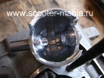 Fotografii de la instalația de piston pentru motoare dvuhtakny scutere, motociclete și scutere