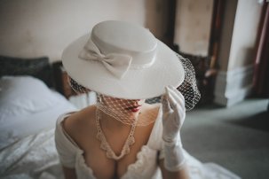 Capul de mireasa rochie de păr scurt pentru nunta
