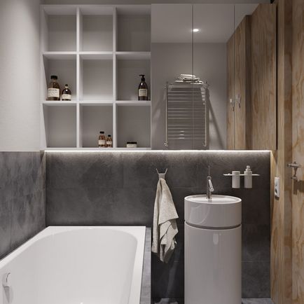 Interiorul o baie mică cu WC 83 fotografie idei de design