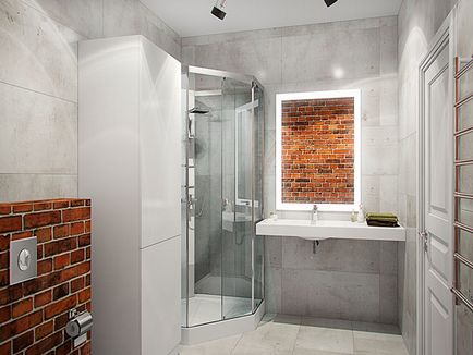 Interiorul o baie mică cu WC 83 fotografie idei de design