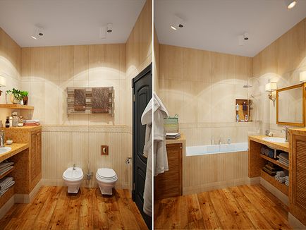 Interiorul o baie mică cu WC 83 fotografie idei de design