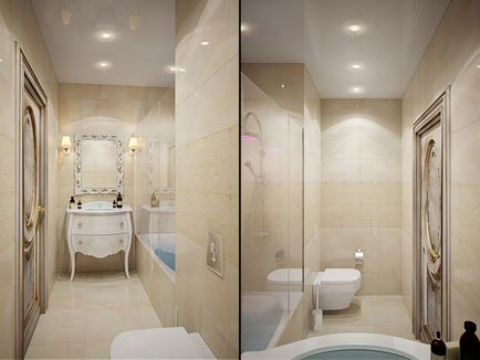 Interiorul o baie mică cu WC 83 fotografie idei de design