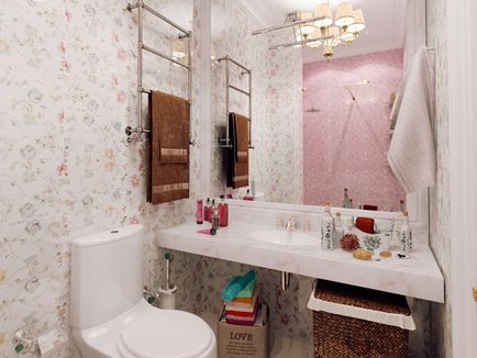 Interiorul o baie mică cu WC 83 fotografie idei de design