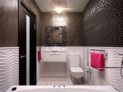 Interiorul o baie mică cu WC 83 fotografie idei de design