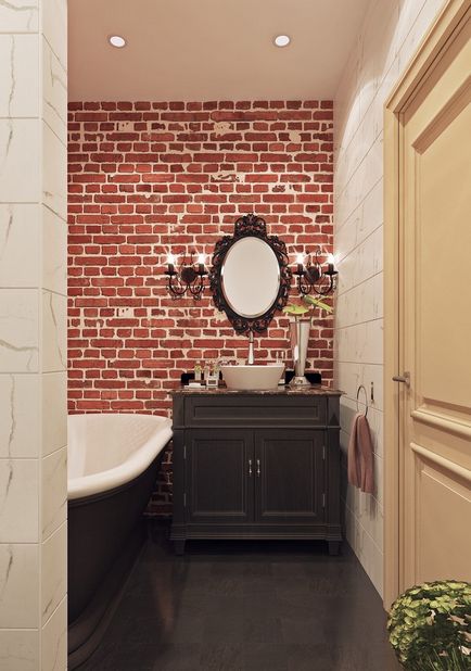 Interiorul o baie mică cu WC 83 fotografie idei de design