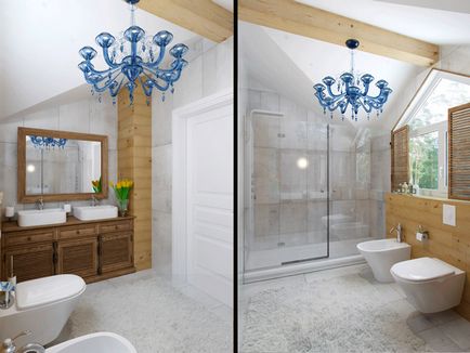 Interiorul o baie mică cu WC 83 fotografie idei de design