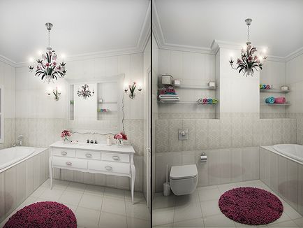 Interiorul o baie mică cu WC 83 fotografie idei de design