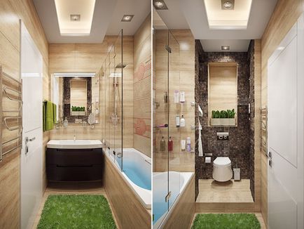 Interiorul o baie mică cu WC 83 fotografie idei de design