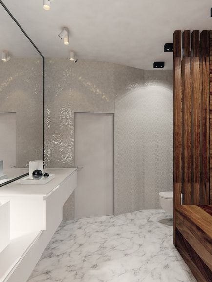 Interiorul o baie mică cu WC 83 fotografie idei de design