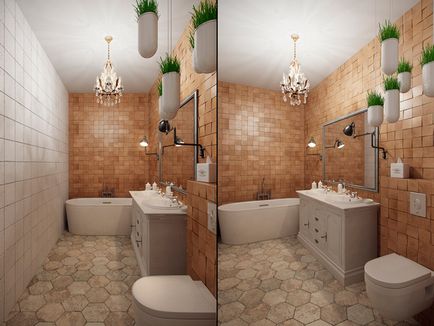 Interiorul o baie mică cu WC 83 fotografie idei de design