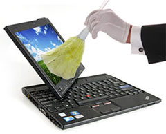 Cum se curata un laptop pentru a curăța tastatura pe laptop, spațiul său interior, carcasa ecranului