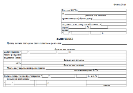 Cum și în cazul în care pentru a restabili certificatul de naștere al copilului