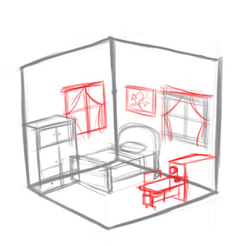 Cum să picteze o cameră cu mobilier „mic scriitor
