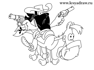 Cum de a desena un cowboy pe un cal de m sovietic