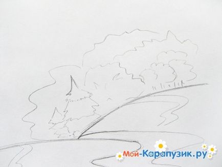 Cum de a desena un pas creion peisaj cu pas pentru incepatori