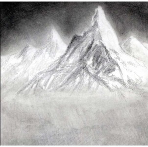 Cum de a desena un peisaj cu munți în etape creion - lectii de desen - utile cu privire la artsphera