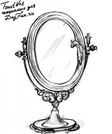Cum de a desena o oglindă etape creion