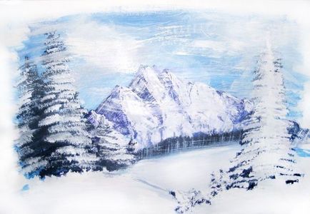 Cum de a desena un peisaj de iarnă etape guașă
