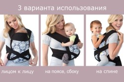 Cum să poarte o prastie cu inele pentru bobinaj alegere nou-născut, purtând (foto și video)