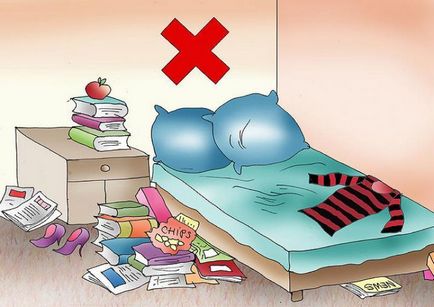 Cum de a pune în pat în dormitor Feng Shui, chestii de interior