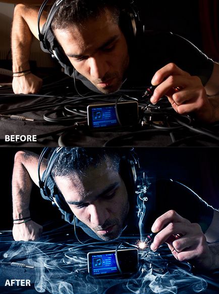 Ambele fotografii prelucrate profesional (Luminare mod de amestecare) Ambele fotografii prelucrate profesional