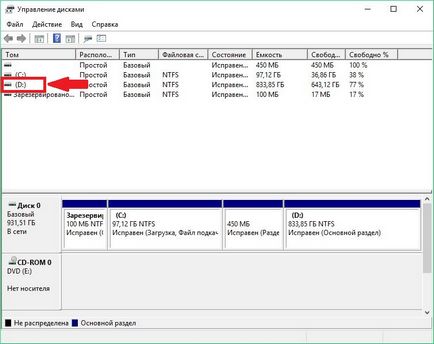 Cum de a diviza hard disk în Windows 10