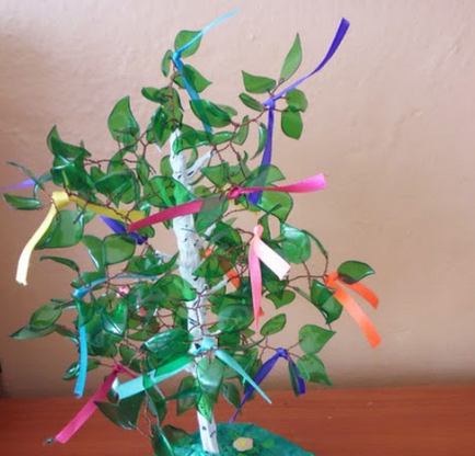 Cum sa faci un copac de mesteacan din sticle de plastic