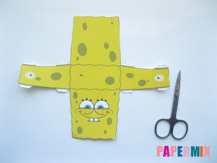 Cum sa faci burete bob de model de hârtie cu mâinile (model) Cum sa faci burete bob de model de hârtie cu propriile sale mâini