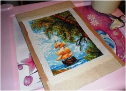 Cum sa faci o ramă foto sau broderie (mat) cu mâinile, pas cu pas fotografii (mâini) Cum sa faci o ramă foto sau broderie (mat) cu mâinile, pas cu pas fotografie