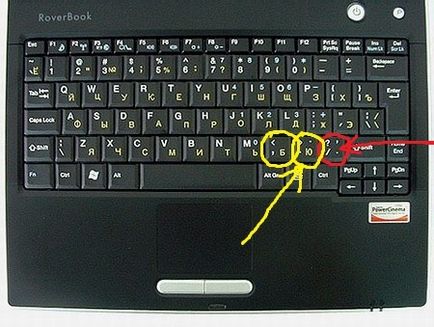 Cum de a pune semne de punctuație pe o tastatură laptop