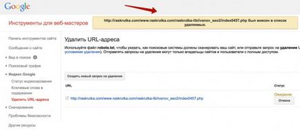 Cum elimin pagini din indexul Google și Yandex