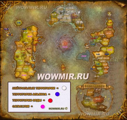 pompare hartă pentru World of Warcraft - addons WotLK