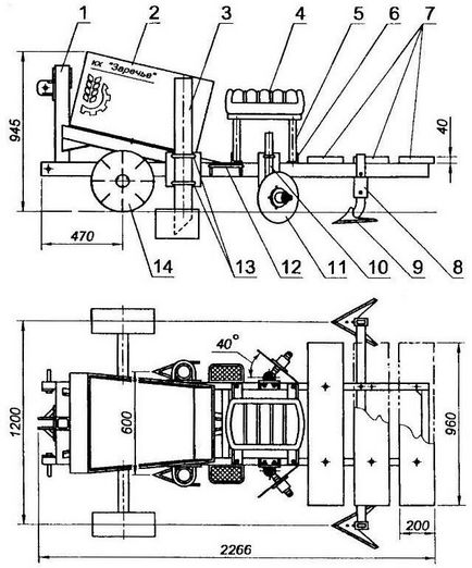 Planter pentru motoblock propriile mâini