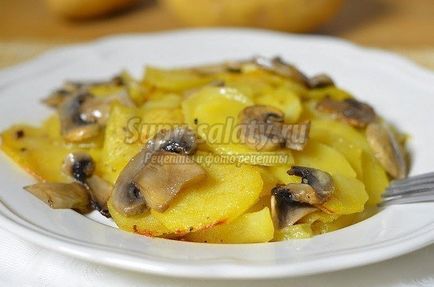 Cartofi cu ciuperci la cuptor pentru cele mai bune rețete cu fotografii