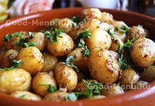 Cartofi cu ciuperci la cuptor - o rețetă cu pas cu pas fotografii