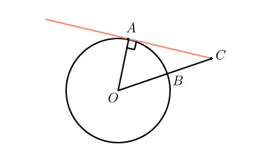 Tangent la circumferința și proprietățile segmentelor tangente