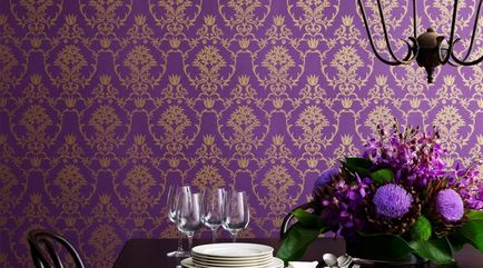 Cameră în violet - o varietate și combinație de gama