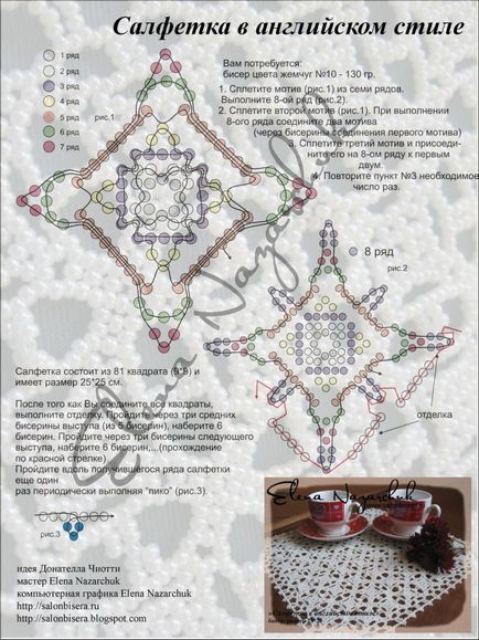 schema de Master șirag de mărgele de țesut clasa șervețel cu propriile lor mâini cu fotografii și video