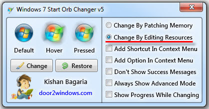 Modificare pictograma Buton - start - în Windows 7
