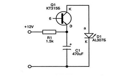 Circuit intermitent LED-uri cu propriile sale mâini, cu o descriere a