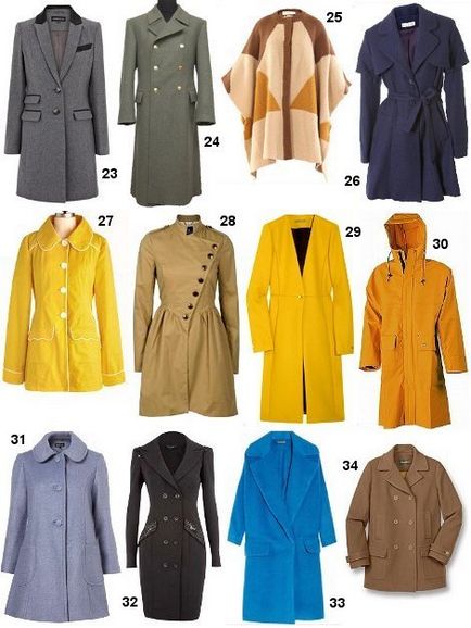 Modele paltoane și haine de ploaie, tipuri și stiluri de straturi cu fotografii