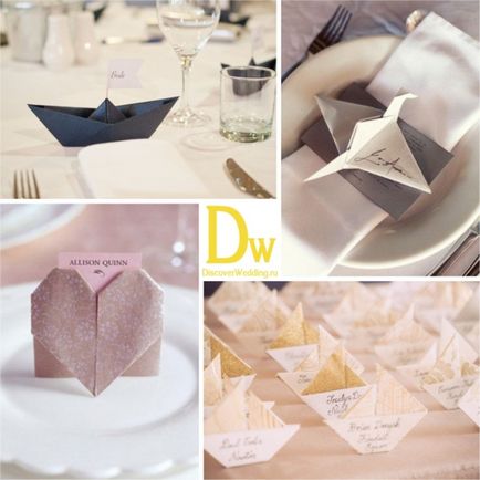 Origami idei pentru decorarea nunta