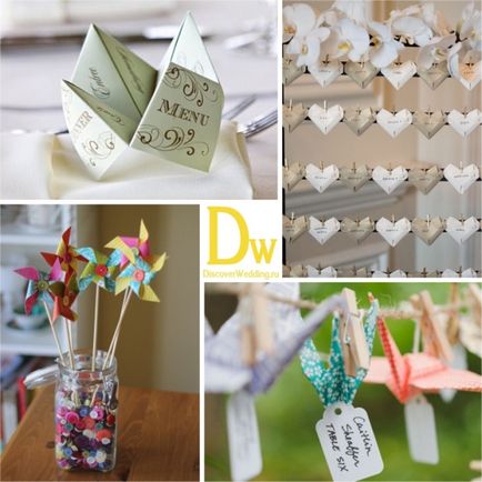 Origami idei pentru decorarea nunta