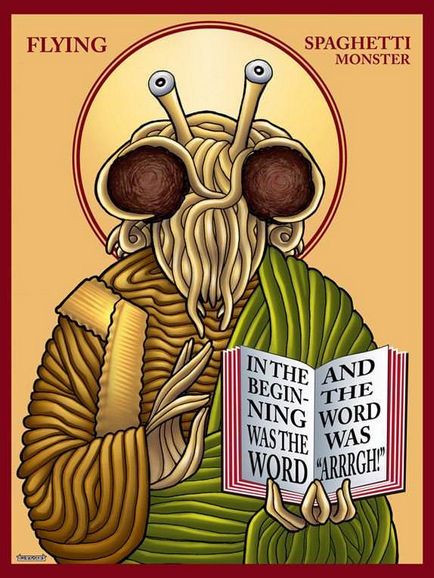 Pastafarianstvo biserică și paste monstru