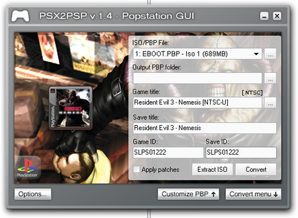 Popstation - conversie jocuri PSX în format PSP - software, firmware, jocuri și teme pentru Sony PSP