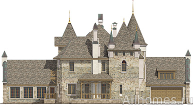 Casele de proiect în stilul unui castel medieval v-550-1k