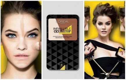 L'Oreal crema pudra, friabil, minerale (minerale) Pudră L'Oreal crema, minerale sfărâmicios