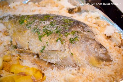 Pește coapte în sare, mâncarea dreapta
