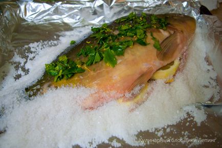 Pește coapte în sare, mâncarea dreapta