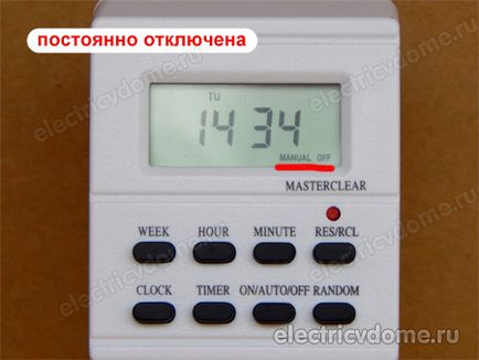 Outlet cu temporizator săptămânal (temporizator de evacuare) Priza cu temporizator săptămână